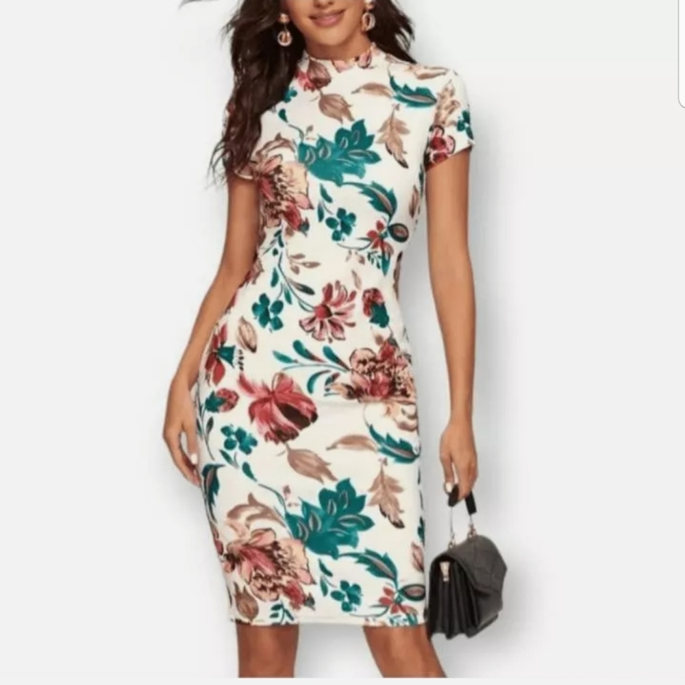 Shein Priv Floral Cocktail Dress